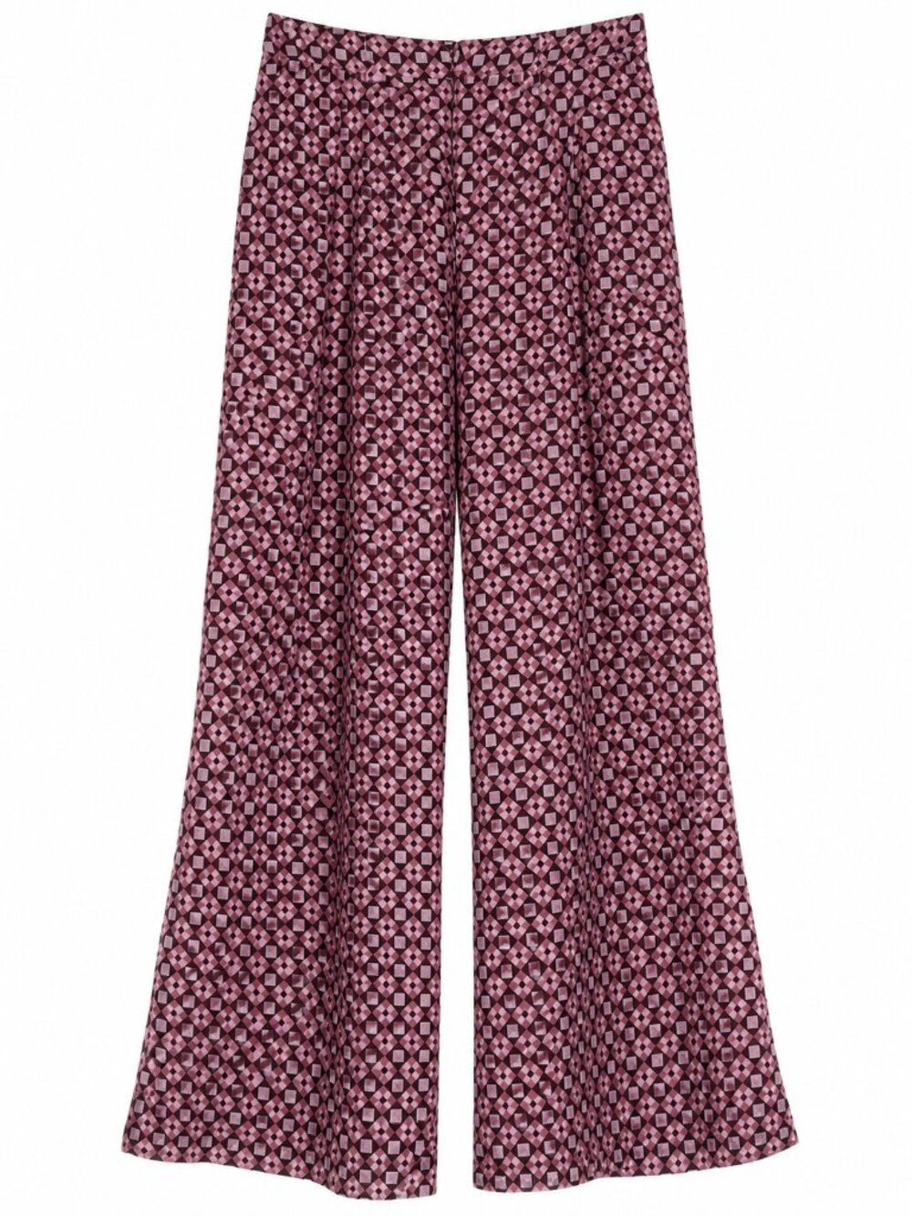 Maeve Anthropologie Geometric Wide Leg Pants Pink Size 0 Women's